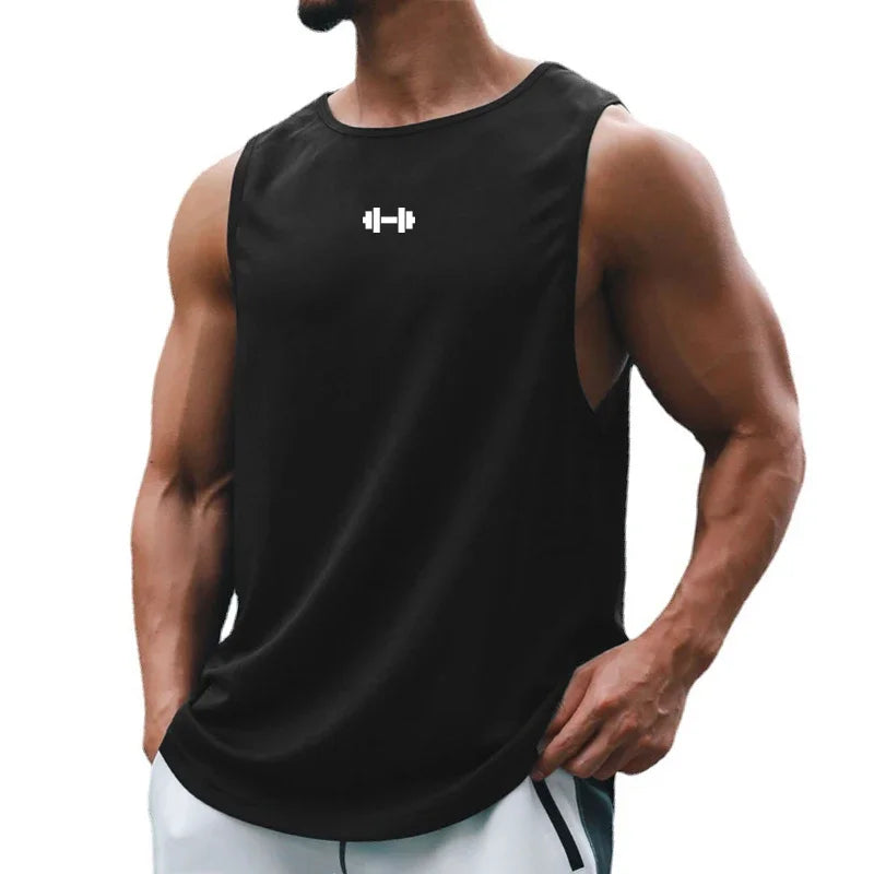 Summer Mens Gym Tank Tops Fitness Clothing Mesh Quick Dry Loose Fit Bodybuilding Sleeveless T Shirts Men Fashion Basketball Vest