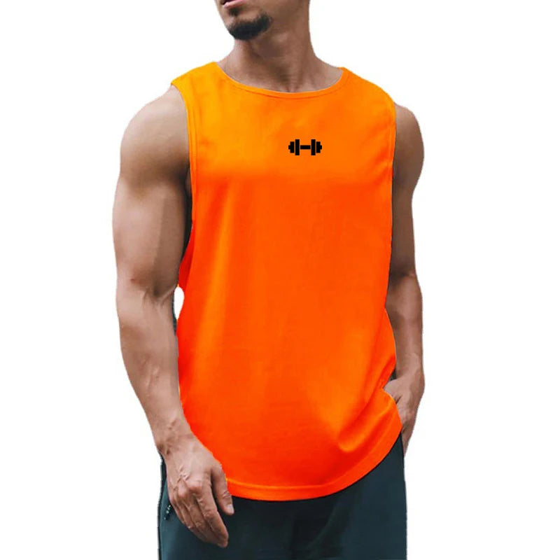 Summer Mens Gym Tank Tops Fitness Clothing Mesh Quick Dry Loose Fit Bodybuilding Sleeveless T Shirts Men Fashion Basketball Vest